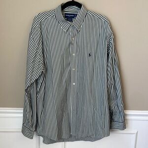 Ralph Lauren Golf Men's Striped 100% Cotton Button Down Shirt XL